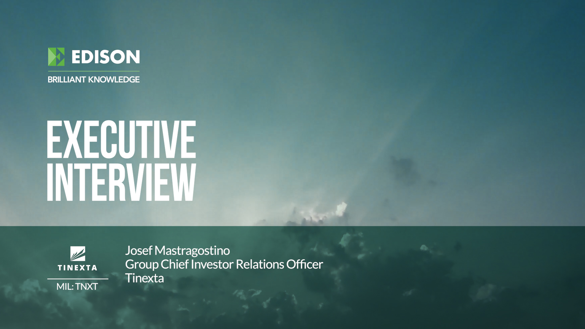 Tinexta Executive Interview Edison Group